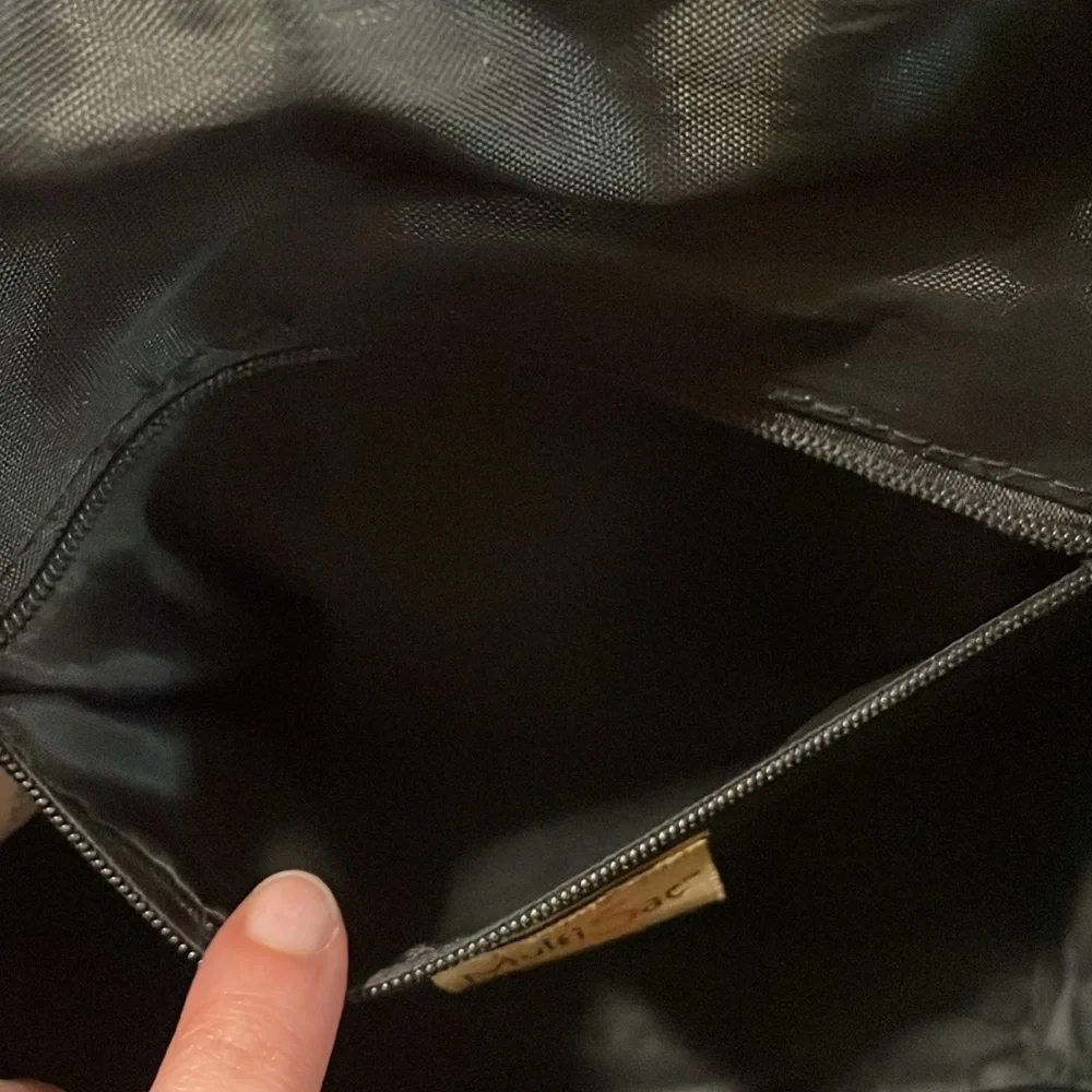 Black Faux Leather MultiSac Mini Backpack Purse - Picture 10 of 14